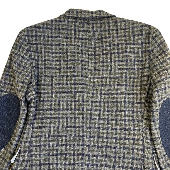 Wallin & Bros Mens 38S Wool Tweed Tailored Sports Coat Blazer Elbow Patches - Picture 12 of 16
